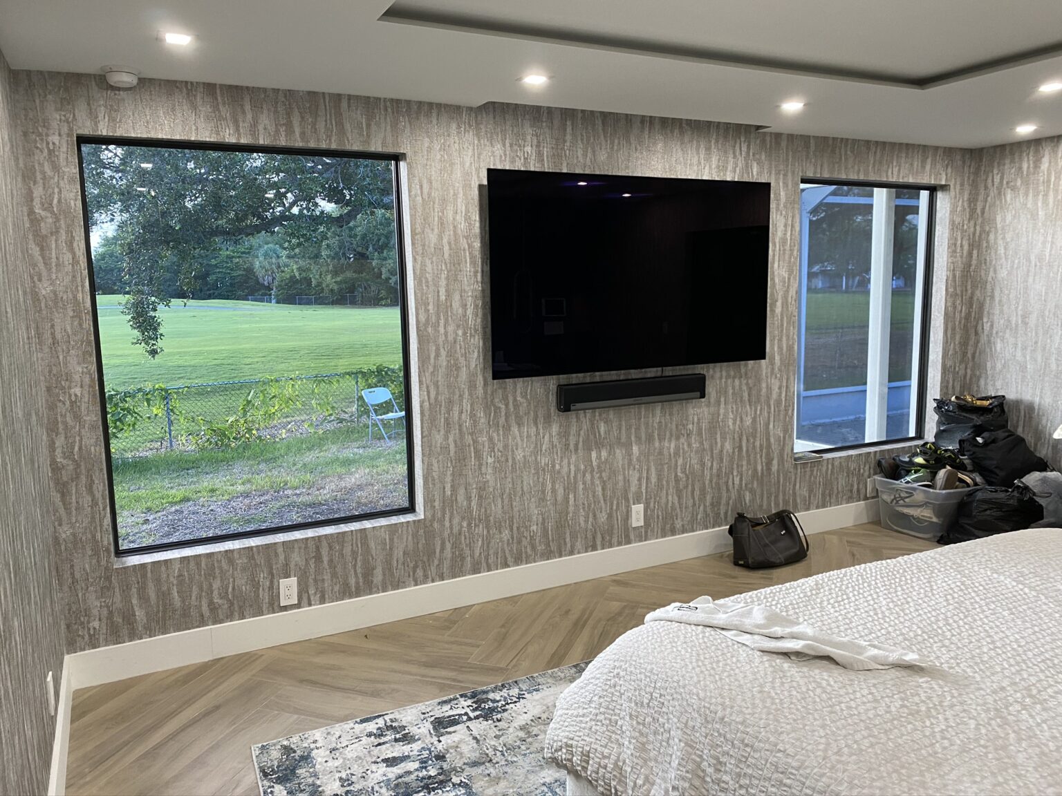 Impact window replacement in a bedroom